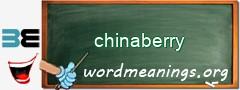 WordMeaning blackboard for chinaberry